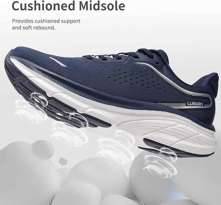 Men's Walking Shoes Lightweight Breathable Cushioning Running Shoes Athletic Tennis Workout Gym Non Slip Comfortable Fashion Sneakers