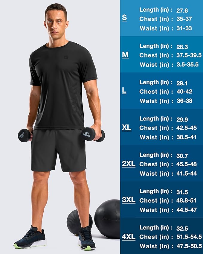 G Gradual Men's Workout Shirts Quick Dry Athletic Running T-Shirts Lightweight Moisture Wicking Short Sleeve Sports Gym Tops