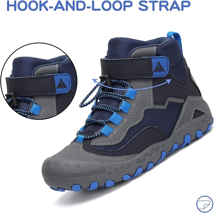Mishansha Kids Water Resistant Hiking Boots, Boys Girls Anti Collision Anti-Skid Athletic Outdoor Adventure Trekking Shoes
