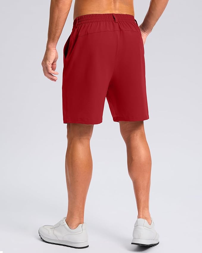Pudolla Men's Casual Shorts 7"/9" Lightweight Golf Shorts with 3 Pockets Stretch Quick Dry Comfy Work Shorts