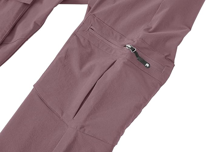 YSENTO Women's Hiking Pants Lightweight Stretch Quick Drying UPF 50 Camping Travel Work Cargo Pants 6 Pockets