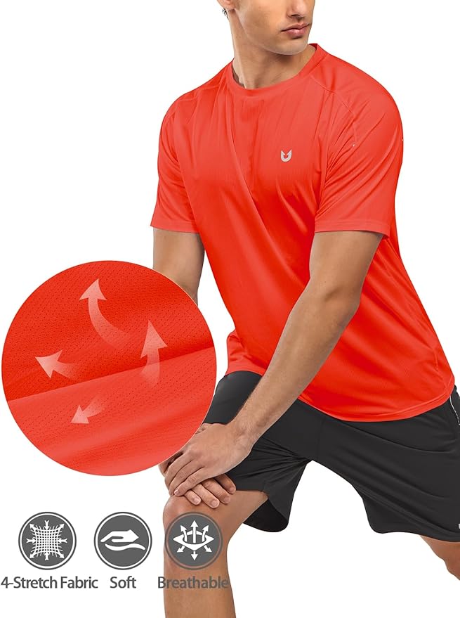 NORTHYARD Men's Athletic Running T-Shirts Quick Dry Workout Shirts Short-Sleeve Sports Gym Tee Tops Performance Activewear