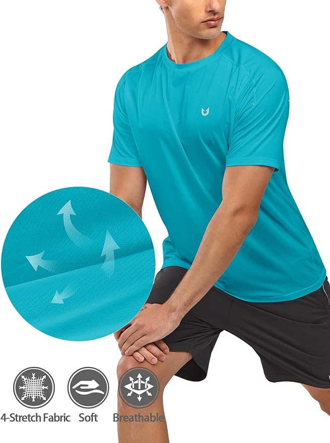 NORTHYARD Men's Athletic Running T-Shirts Quick Dry Workout Shirts Short-Sleeve Sports Gym Tee Tops Performance Activewear