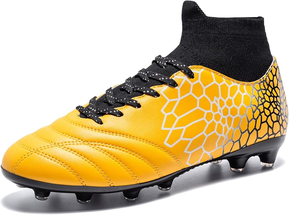 Boys Girls Soccer Cleats Youth Training Football Cleats High-top Soccer Shoes for Little/Big Kid