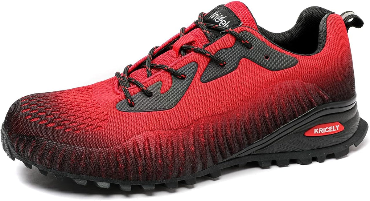 Kricely Men's Trail Running Shoes Fashion Walking Hiking Sneakers for Men Tennis Cross Training Shoe Outdoor Snearker Mens Casual Workout Footwear