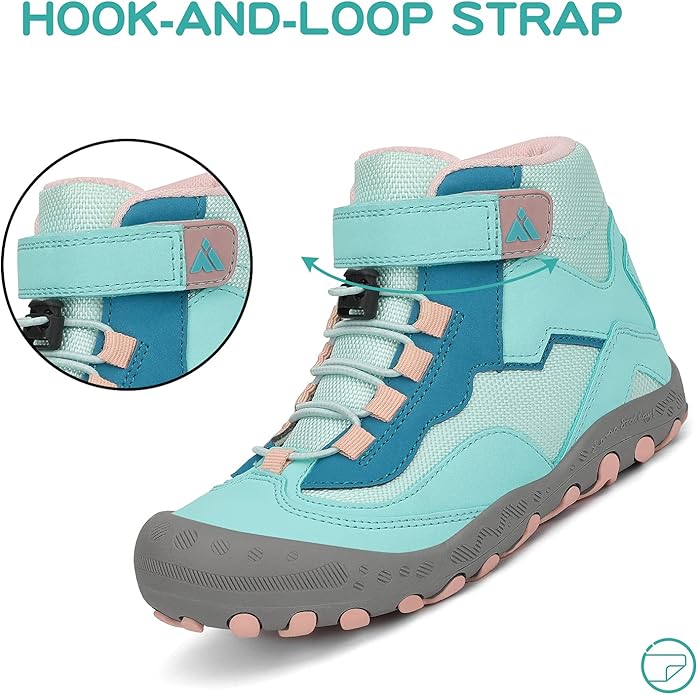 Mishansha Kids Water Resistant Hiking Boots, Boys Girls Anti Collision Anti-Skid Athletic Outdoor Adventure Trekking Shoes