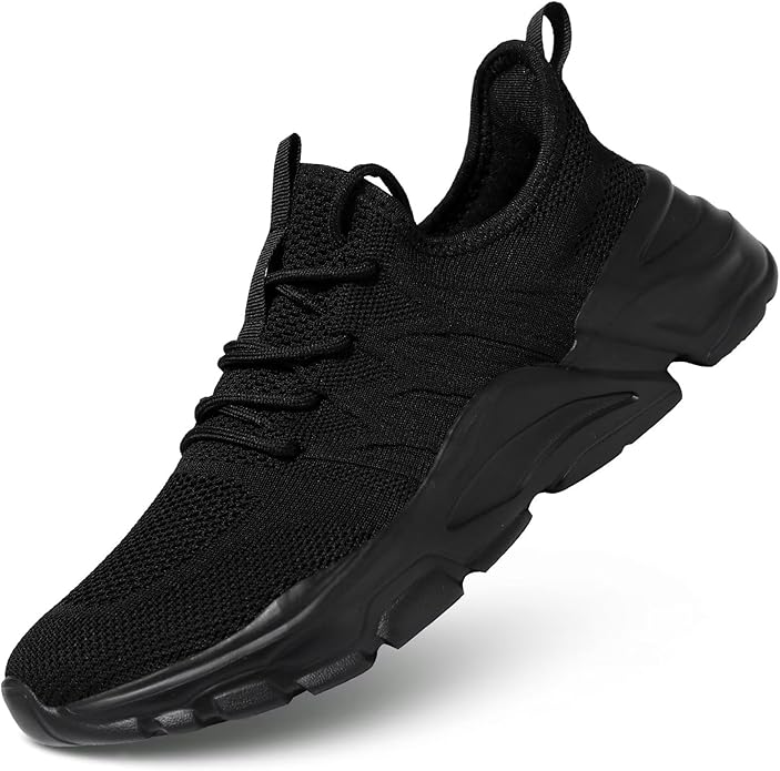 Mens Slip On Running Shoes Athletic Walking Trainers Lightweight Breathable Mesh Tennis Sneakers