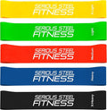 Serious Steel Fitness Mini Resistance Loop Bands | Rehab and Prehab Stretch Bands | 12" Exercise Workout Bands (Sets of 5 Pack and Sets of 10 Pack Trainer Options Available!)