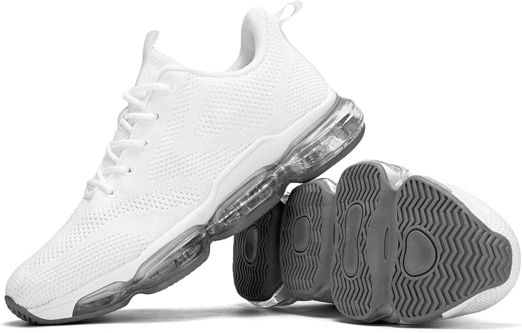 Mens Running Shoes Air Low Top Comfort Walking Lace Up Sneakers Breathable Fashion Tennis Sport Gym Fitness Cross Trainers