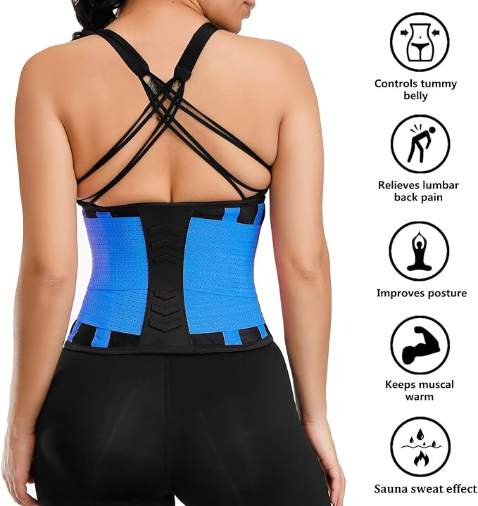 VENUZOR Waist Trainer Belt for Women - Waist Cincher Trimmer - Slimming Body Shaper Belt - Sport Girdle Belt (UP Graded)