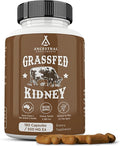 Ancestral Supplements Grass Fed Beef Kidney Supplement, 3000mg, DAO Enzyme Supplement, Kidney Support for Urinary and Histamine Health, Selenium, B12, Non GMO, 180 Capsules