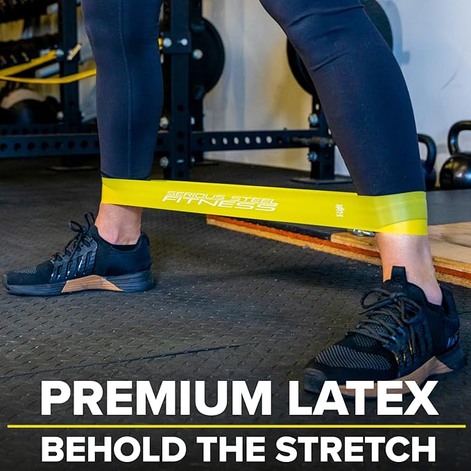 Serious Steel Fitness Mini Resistance Loop Bands | Rehab and Prehab Stretch Bands | 12" Exercise Workout Bands (Sets of 5 Pack and Sets of 10 Pack Trainer Options Available!)