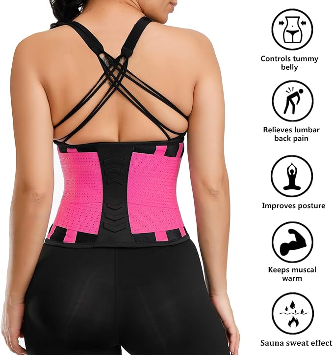 VENUZOR Waist Trainer Belt for Women - Waist Cincher Trimmer - Slimming Body Shaper Belt - Sport Girdle Belt (UP Graded)