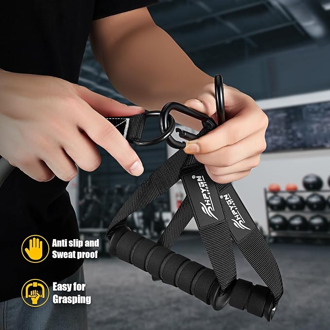 HPYGN Resistance Bands, Heavy Exercise Bands with Handles, Fitness Bands for Working Out, Workout Bands for Men, Weight Bands Set for Muscle Training, Strength, Slim, Yoga, Home Gym Equipment