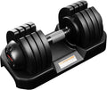 52LBS Single/Pair Adjustable Dumbbells Set Premium Rubber Coated Dumbbell Set with Secure Locking Mechanism for Safe & Customizable Strength Training