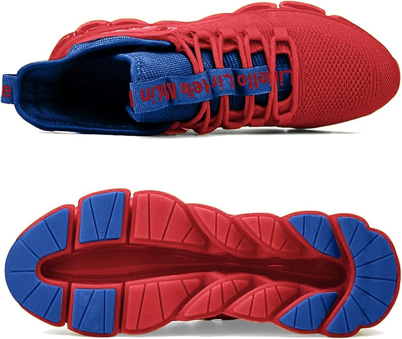 Hello MrLin Men's Running Shoes Non Slip Athletic Tennis Walking Blade Type Sneakers Hip Hop