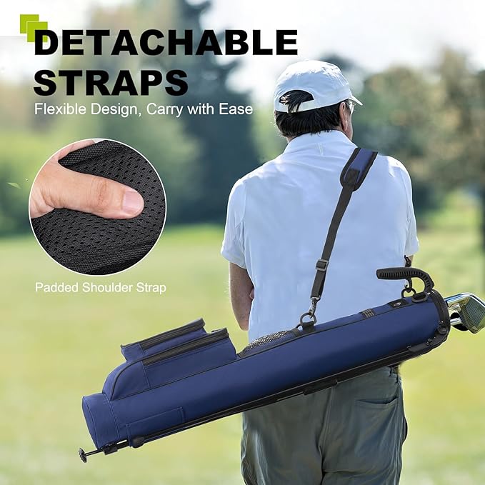 Golf Lightweight Stand Carry Bag– Easy to Carry and Durable Pitch n Putt Golf Bag for The Driving Range, Par 3 and Executive Courses–31.5 inches Tall