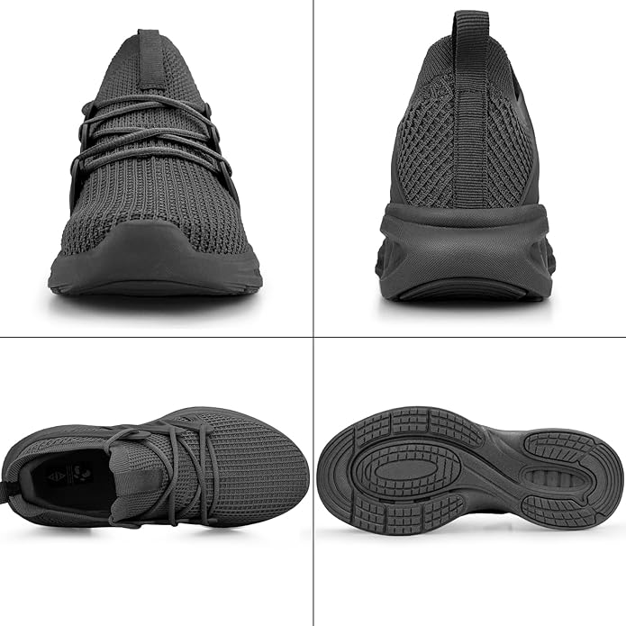 Pujcs Men's Slip on Walking Shoes Lightweight Breathable Non Slip Running Shoes Athletic Gym Tennis Shoes Sneakers for Men