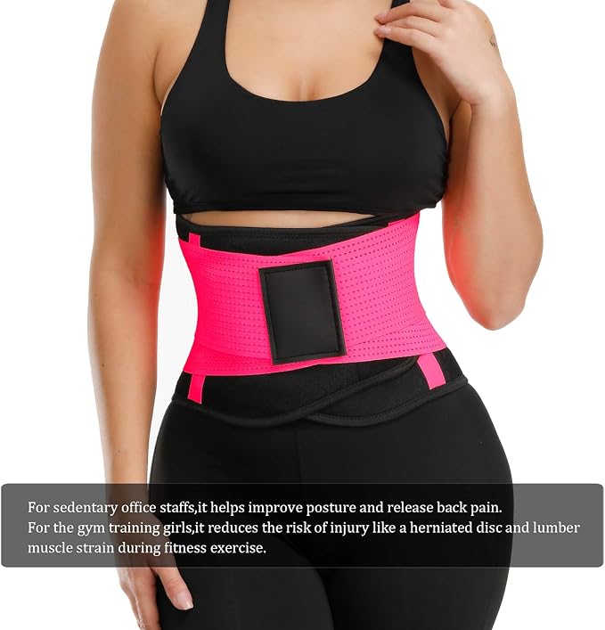 VENUZOR Waist Trainer Belt for Women - Waist Cincher Trimmer - Slimming Body Shaper Belt - Sport Girdle Belt (UP Graded)