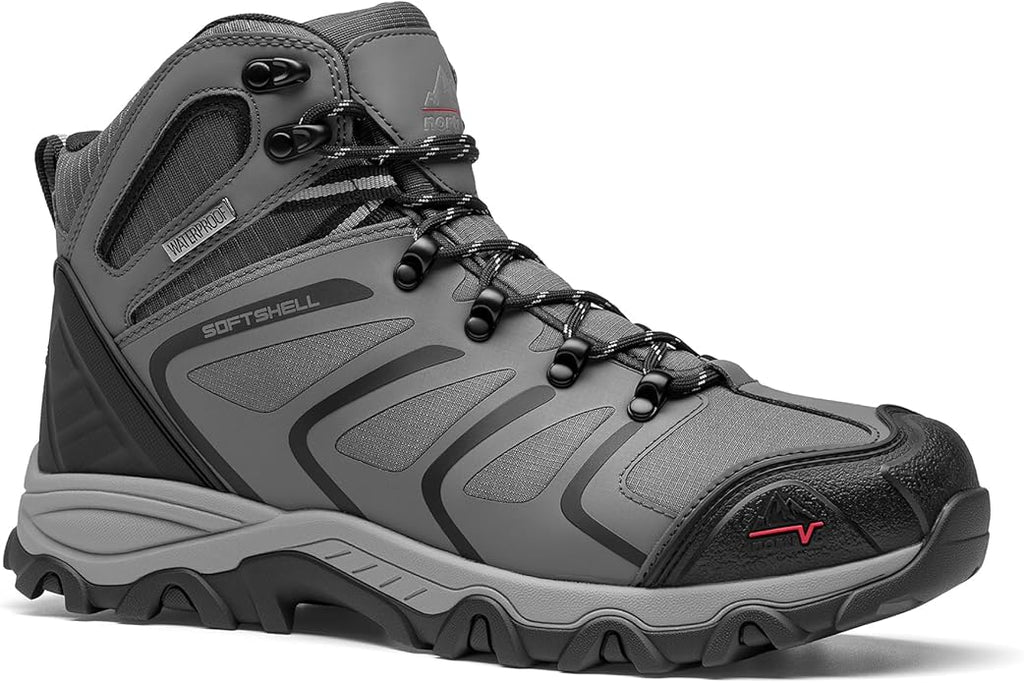 NORTIV 8 Men's Ankle High Waterproof Hiking Boots Outdoor Lightweight Shoes Trekking Trails Armadillo