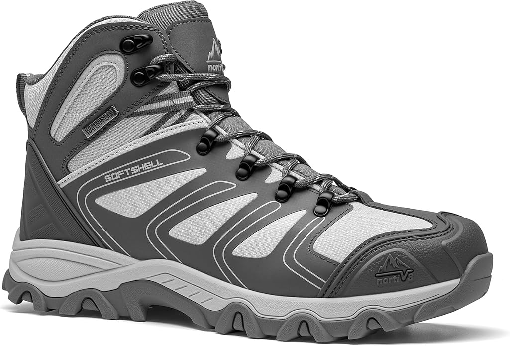 NORTIV 8 Men's Ankle High Waterproof Hiking Boots Outdoor Lightweight Shoes Trekking Trails Armadillo