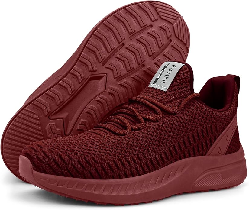 Feethit Mens Slip On Walking Shoes Blade Tennis Shoes Non Slip Running Shoes Lightweight Workout Shoes Breathable Mesh Fashion Sneakers