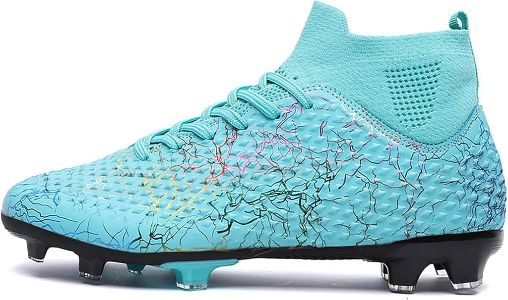Men's Soccer Shoes High-Top Soccer Cleats Outdoor Breathable Athletic Professional Spikes Youth Boys Football Shoes Unisex