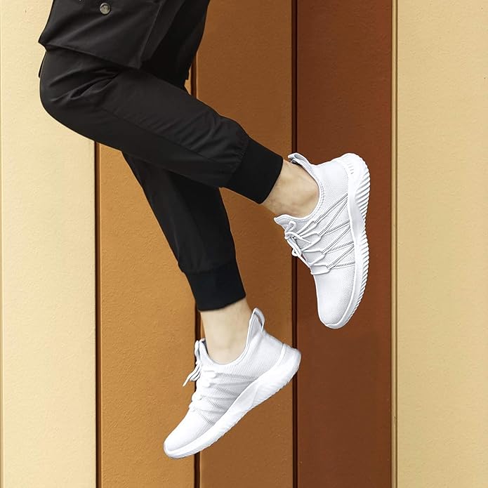 Feethit Mens Slip On Running Shoes Breathable Lightweight Comfortable Fashion Non Slip Sneakers for Men
