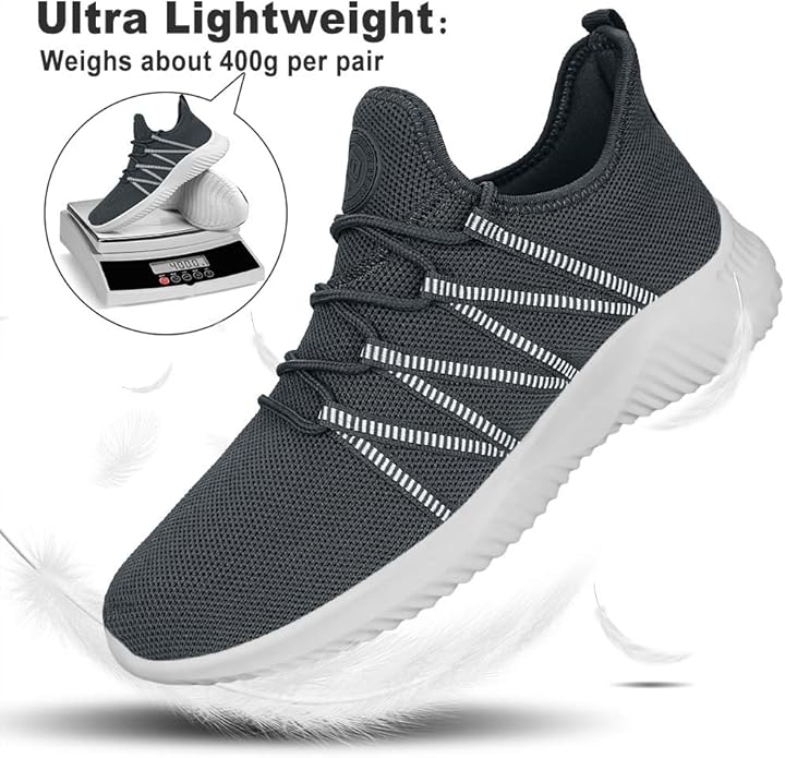 Feethit Mens Slip On Running Shoes Breathable Lightweight Comfortable Fashion Non Slip Sneakers for Men