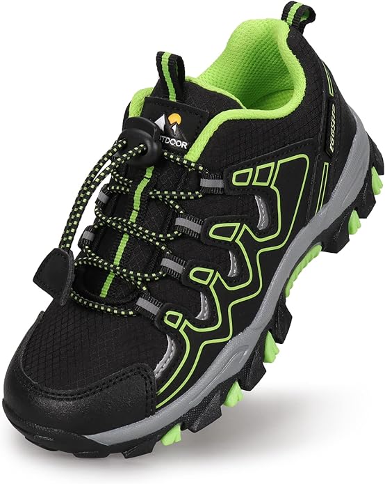 Boys Girls Hiking Trail Shoes Waterproof Slip Resistant Outdoor Trekking Walking Running Sneakers(Little/Big Kids)