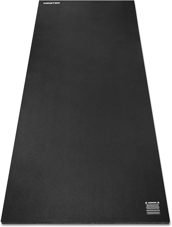 Meister X-Thick 1" Fold-Out Workout Mat - XL Non-Slip Padded Floor for Exercise, Stretching & Yoga