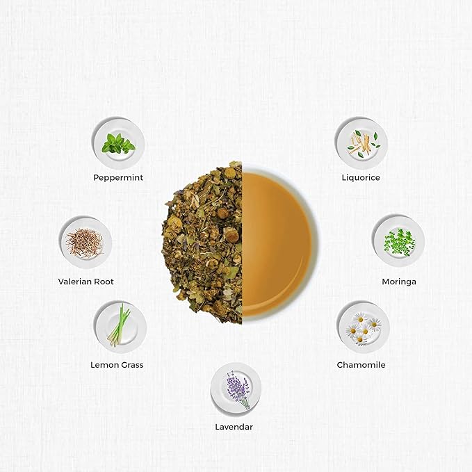 TGL Co. Sweet Dreams Herbal Green Tea – 16 Tea Bags | Chamomile, Lavender & Valerian | Calming & Sleep Support Blend