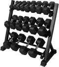 RITFIT 300/350/450/650/180/200/210 LB Rubber Hex Dumbbells Set with Optional Dumbbell Rack, Multi Weight Set to Choose, Ideal for Home Gym and Fitness