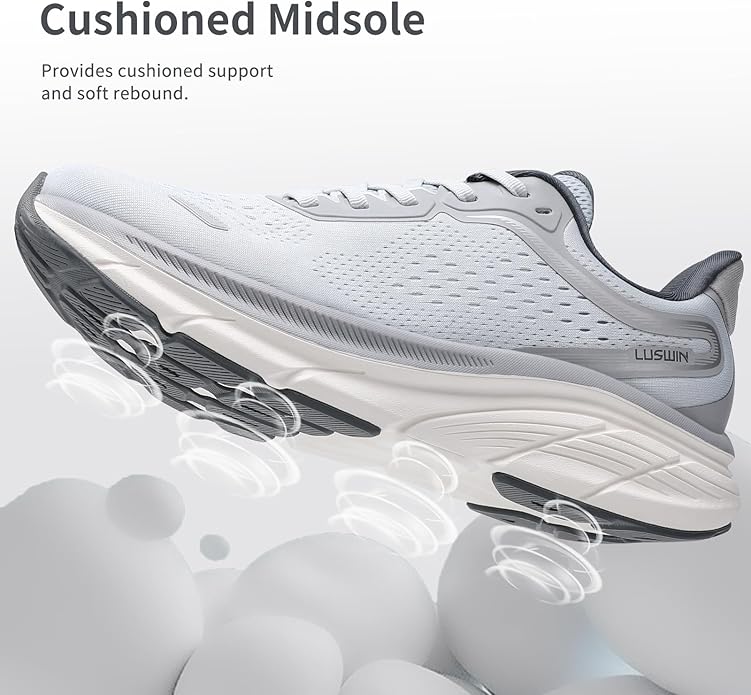 Men's Walking Shoes Lightweight Breathable Cushioning Running Shoes Athletic Tennis Workout Gym Non Slip Comfortable Fashion Sneakers