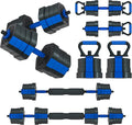 VIVITORY Dumbbell Sets Adjustable Weights, Free Weights with Connector, Non-Rolling Adjustable Dumbbell Set, Barbell for Home Gym, Hexagon, Cement Mixture