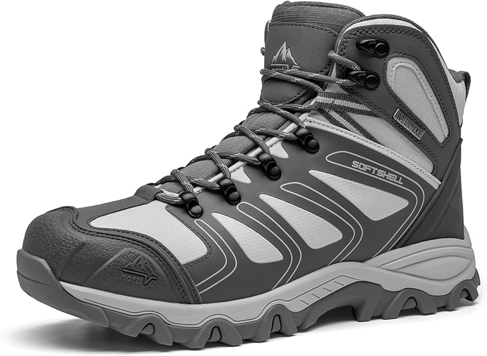 NORTIV 8 Men's Ankle High Waterproof Hiking Boots Outdoor Lightweight Shoes Trekking Trails Armadillo