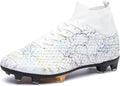 Men's Soccer Shoes High-Top Soccer Cleats Outdoor Breathable Athletic Professional Spikes Youth Boys Football Shoes Unisex