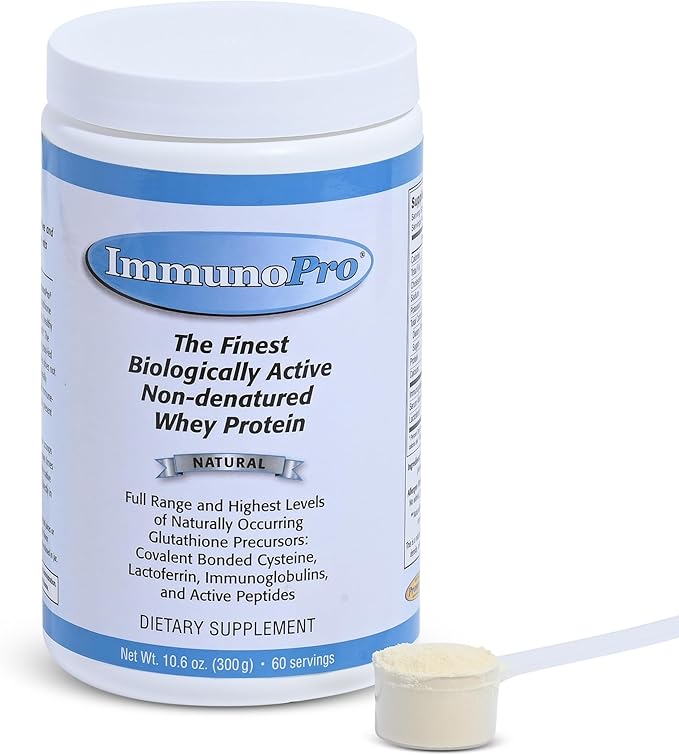 ImmunoPro The Finest Grass-Fed Whey Protein Powder 300g for Immune Systems Well Wisdom, Clean, Unflavored Whey Protein Powder Concentrate, Grassfed, Non-GMO, Hormone-Free
