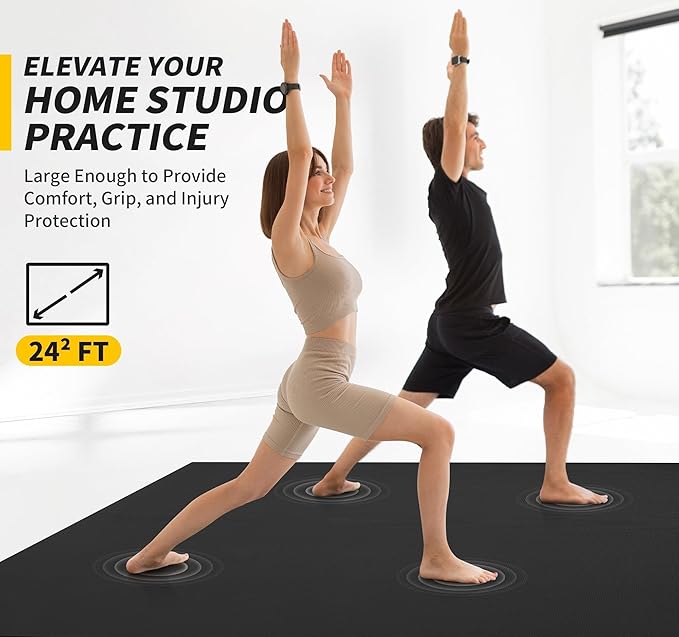 CAMBIVO Yoga Mat for Women and Men, Extra Long and Wide Exercise Mat(72"x48"/84"x30"), Large Non Slip Workout Mat for Yoga, Pilates, Fitness, Barefoot Workouts, Home Gym Studio