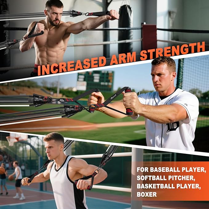 HPYGN Resistance Bands, Exercise Bands with Handles, Fitness Bands, Workout Bands with Door Anchor and Ankle Straps, for Heavy Resistance Training, Physical Therapy, Shape Body, Yoga, Home Workout Set