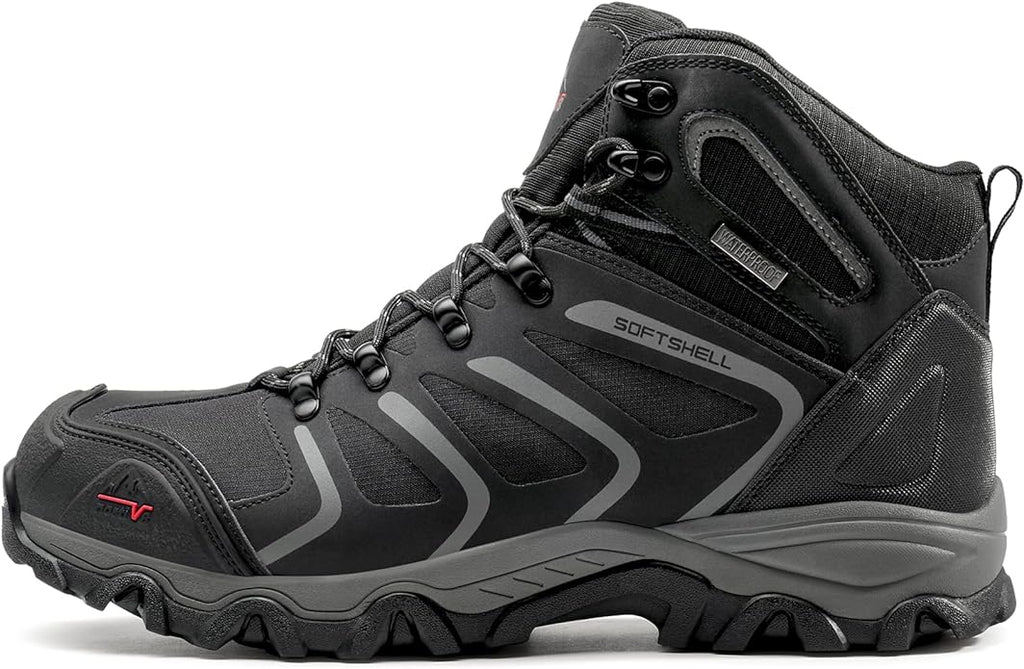 NORTIV 8 Men's Ankle High Waterproof Hiking Boots Outdoor Lightweight Shoes Trekking Trails Armadillo