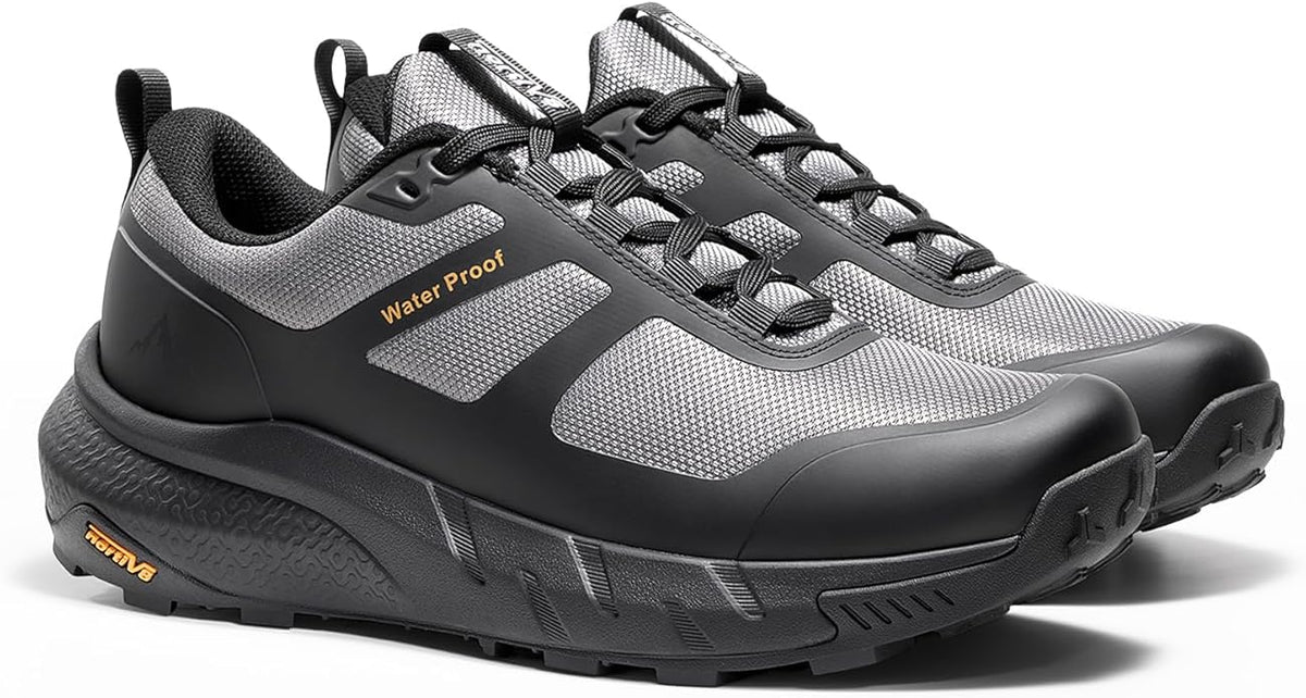 NORTIV 8 Men's Waterproof Hiking Shoes Lightweight Trekking Walking Fashion Sneakers with Arch Support for Camping Tennis Outdoor Training StreamRunner
