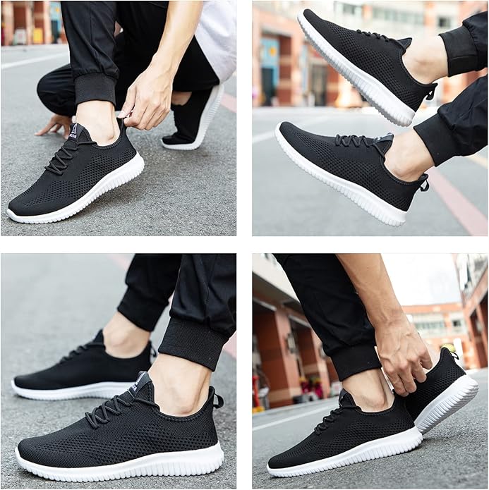 VAMJAM Men's Running Shoes Ultra Lightweight Breathable Walking Shoes Non Slip Athletic Fashion Sneakers Mesh Workout Casual Sports Shoes