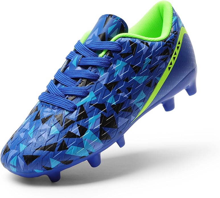 DREAM PAIRS Boys Girls Soccer Cleats Youth Firm Groud Athletic Outdoor Trainning Football Shoes for Little/Big Kid