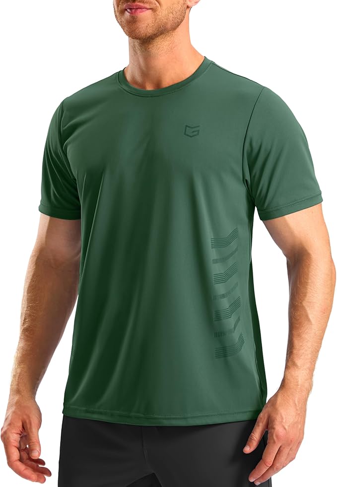 G Gradual Men's Workout Shirts Quick Dry Athletic Running T-Shirts Lightweight Moisture Wicking Short Sleeve Sports Gym Tops