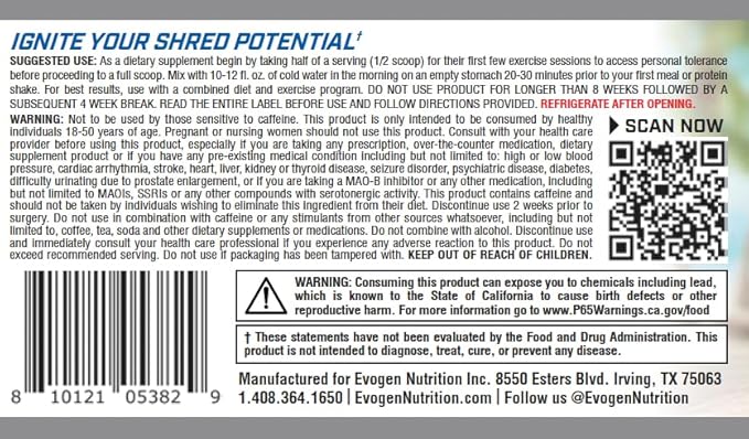 Evogen Evoburn - Thermogenic Fat Burner for Men & Women | Energy, Focus, & Appetite Control | Advanced Metabolism Booster Fat Burner Formula with MitoBurn & Caffeine | Orange Sunrise | 30 Servings