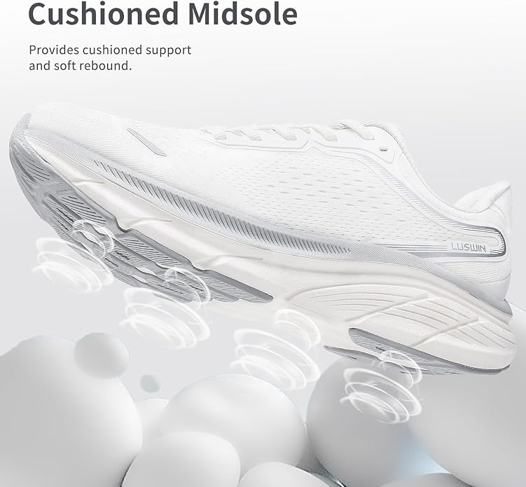 Men's Walking Shoes Lightweight Breathable Cushioning Running Shoes Athletic Tennis Workout Gym Non Slip Comfortable Fashion Sneakers