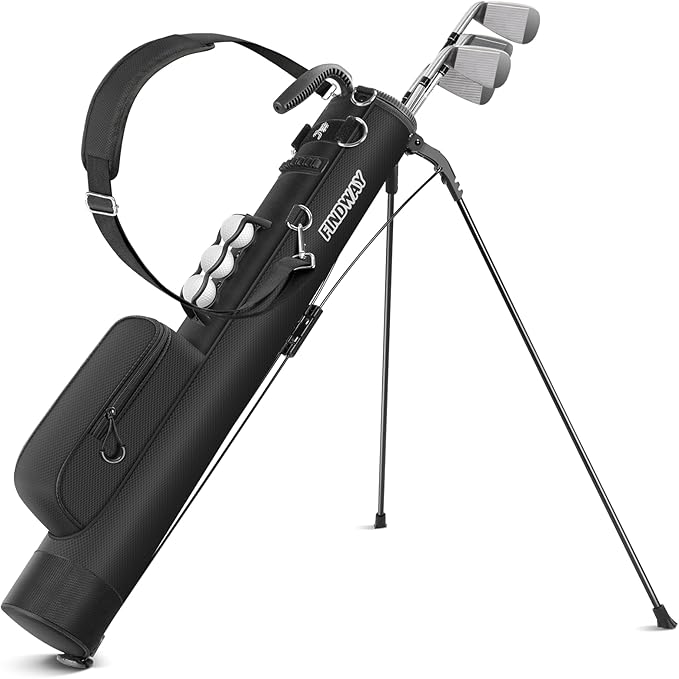 Findway Golf Stand Bag, Small Golf Bag for The Driving Range, Par 3 and Executive Courses, Lightweight Golf Club Carry Bag with Ball Holder and Pockets for Men Women