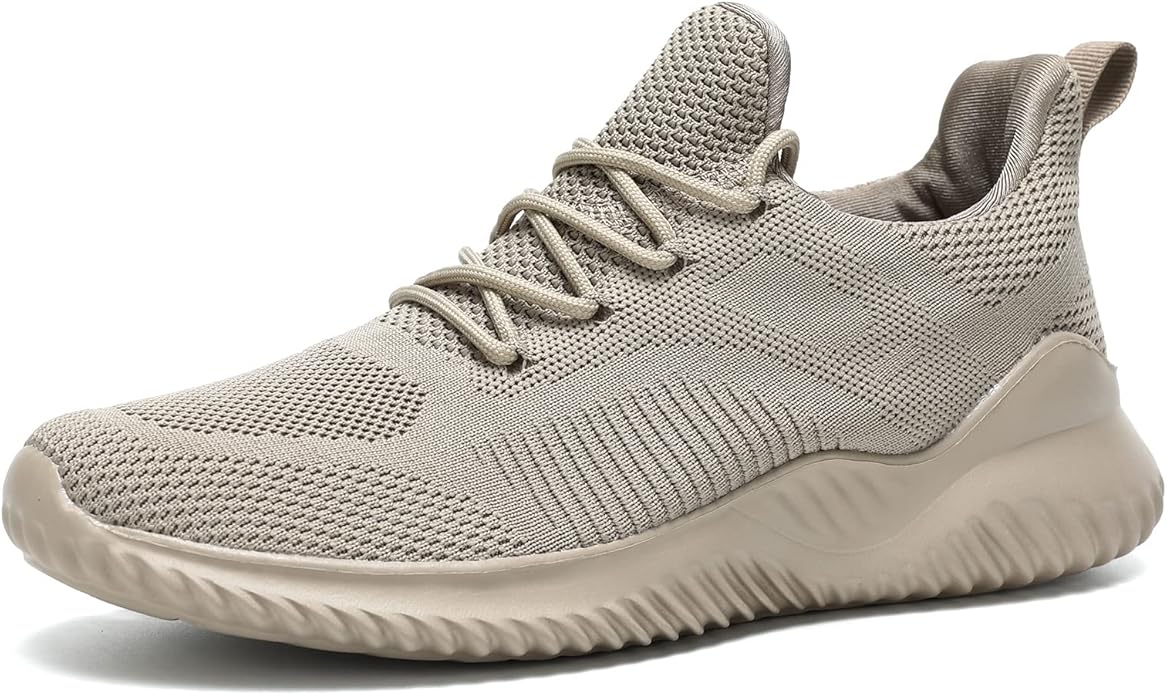 Men's Non Slip Running Shoes Ultra Light Breathable Casual Walking Shoes Fashion Sneakers Mesh Workout Sports Shoes