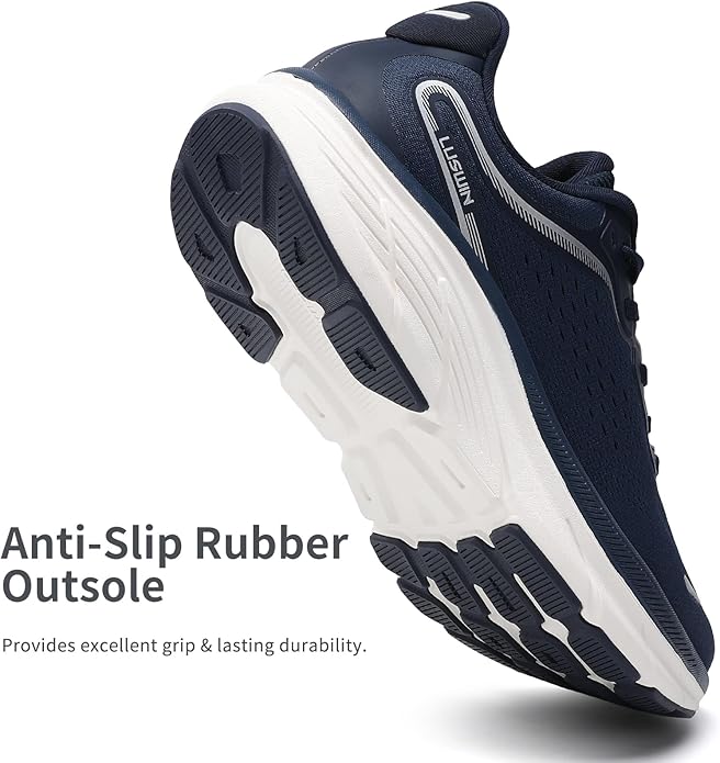 Men's Walking Shoes Lightweight Breathable Cushioning Running Shoes Athletic Tennis Workout Gym Non Slip Comfortable Fashion Sneakers